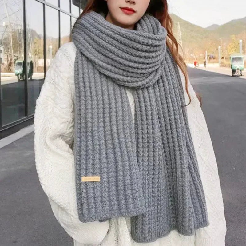 echarpe en laine femme gris 11